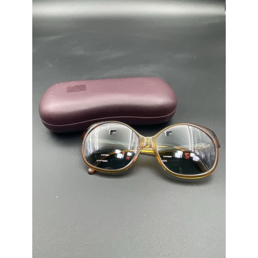 Christian Dior 2036-10 Optyl Sunglasses Germany Brown Oversized Frames Only‎